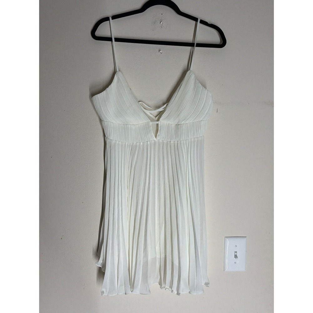 Rya Collection Women Ivory White Pleated Babydoll Chemise L RN58665 MSRP $110